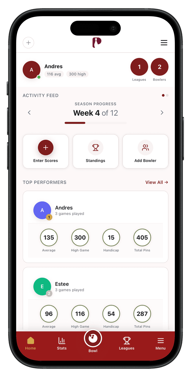 PinPal dashboard on iPhone